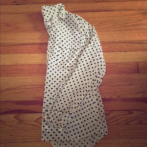 LOFT polka dot collared shirt